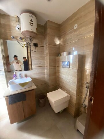 Bathroom in 3 BHK Builder Floor at Chattarpur – for Rent