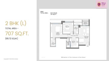 Floor Plan in 3 BHK Apartment at Birla Evam, Manjri Budruk – for Sale