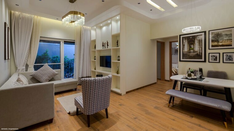 Living Room, unique-k-city 3 Bedroom 1381 Sq.Ft. Apartment In Keshav Nagar Pune 10058429