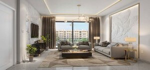 Living Room in 3.5 BHK Apartment at Godrej Meridien, Sector 106 – for Sale