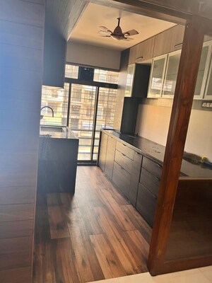 Kitchen in 3 BHK Apartment at Regency Gardens, Kharghar Sector 6 – for Rent