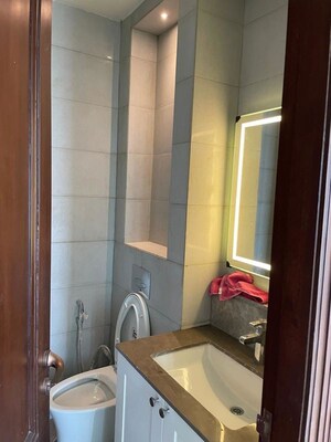Bathroom in 3 BHK Apartment at Risland Sky Mansion, Chattarpur – for Rent