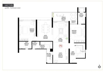 Floor Plan in 3 BHK Apartment at Goel Ganga Imperia, Nibm Annexe – for Sale