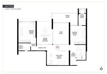 Floor Plan in 3 BHK Apartment at Goel Ganga Imperia, Nibm Annexe – for Sale