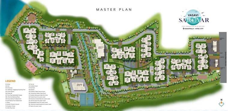 Master Plan, vasavi-sarovar 3 Bedroom 1660 Sq.Ft. Apartment In Kukatpally Hyderabad 10055849