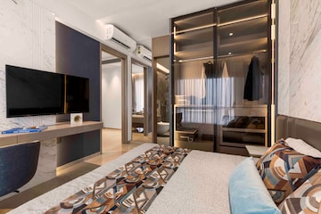 Living Room in 4 BHK Apartment at Dosti Greenscape, Hadapsar – for Sale