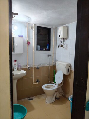 Bathroom in 3 BHK Apartment at Haware Splendor, Kharghar – for Rent