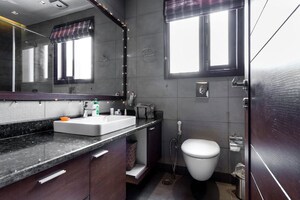 Kitchen in 3 BHK Apartment at Panchsheel Enclave – for Rent