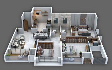 Floor Plan in 3 BHK Apartment at Vyom Avinea, Hadapsar – for Sale