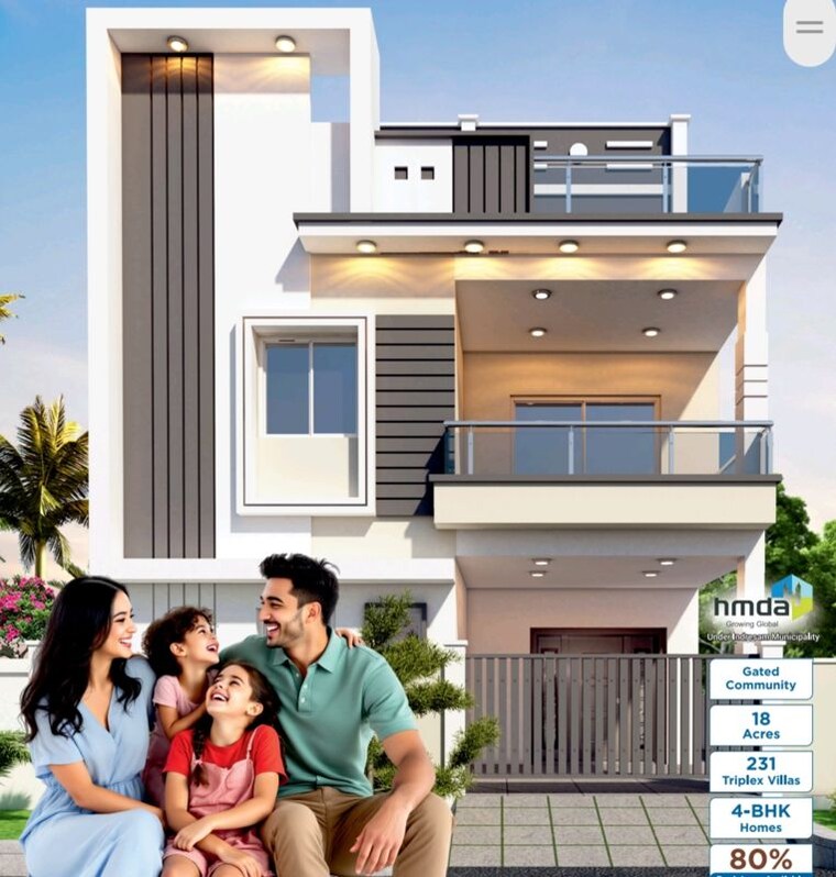 Exterior View, rameshwar banda 6 Bedroom 3800 Sq.Ft. Villa In Rameshwar Banda Hyderabad 10060012