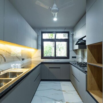 Kitchen in 3 BHK Builder Floor at South Extension ii – for Rent