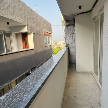 Balcony in 2 BHK Builder Floor at Palm Residency Chhatarpur, Rajpur Khurd Extension – for Rent