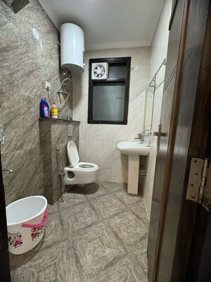 Bathroom in 3 BHK Apartment at Chattarpur – for Rent