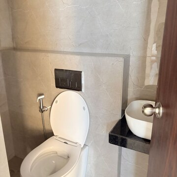 Bathroom in 1 BHK Apartment at Raymond Realty Phase II, Swastik Garden – for Rent