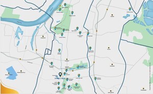 4 BHK Apartment – Map Location View at Godrej Blue, B L Saha Road - for Sale