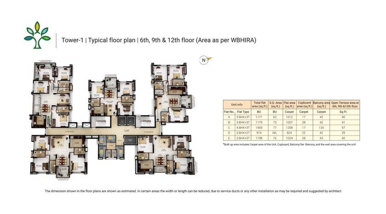 Master Plan, merlin-elements 3 Bedroom 1107 Sq.Ft. Apartment In Alipore Kolkata 10060558