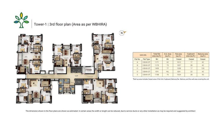 Master Plan, merlin-elements 3 Bedroom 1107 Sq.Ft. Apartment In Alipore Kolkata 10060558