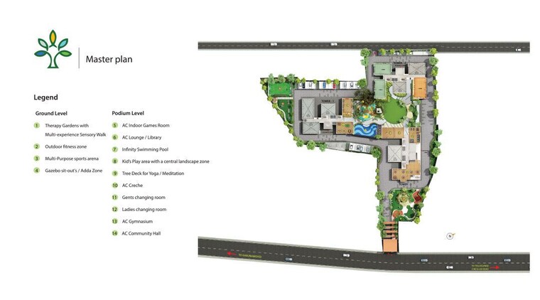 Master Plan, merlin-elements 3 Bedroom 1107 Sq.Ft. Apartment In Alipore Kolkata 10060558