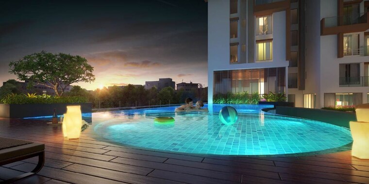 Swimming Pool, merlin-elements 3 Bedroom 1257 Sq.Ft. Apartment In Alipore Kolkata 10060559