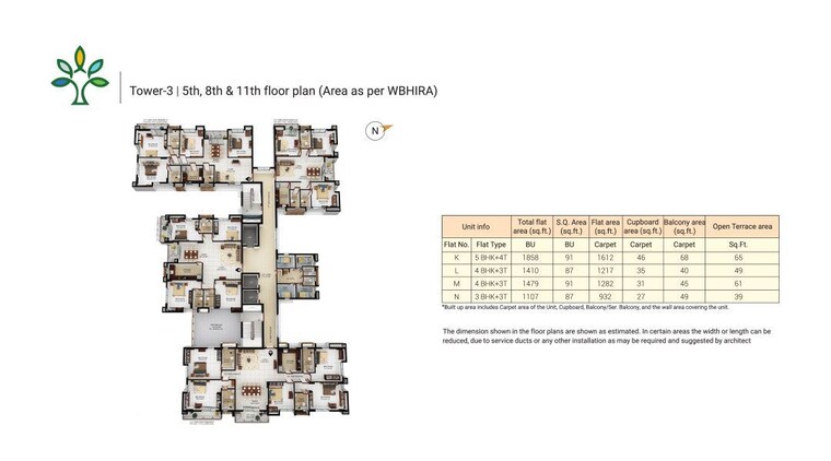 Master Plan, merlin-elements 4 Bedroom 1410 Sq.Ft. Apartment In Alipore Kolkata 10060560