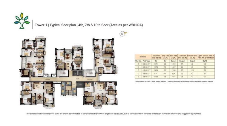 Master Plan, merlin-elements 4 Bedroom 1479 Sq.Ft. Apartment In Alipore Kolkata 10060561