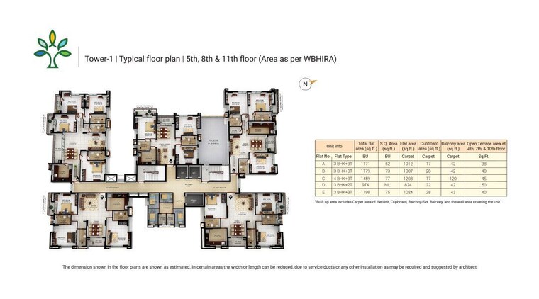 Master Plan, merlin-elements 4 Bedroom 1479 Sq.Ft. Apartment In Alipore Kolkata 10060561