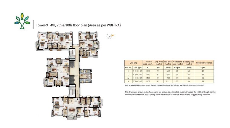Master Plan, merlin-elements 4 Bedroom 1479 Sq.Ft. Apartment In Alipore Kolkata 10060561
