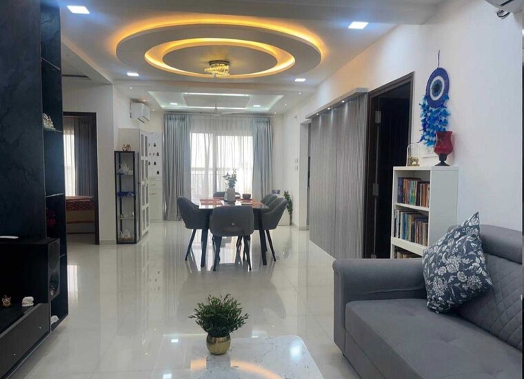 Living Room, frontline-seven 3 Bedroom 1935 Sq.Ft. Apartment In Kokapet Hyderabad 10060828
