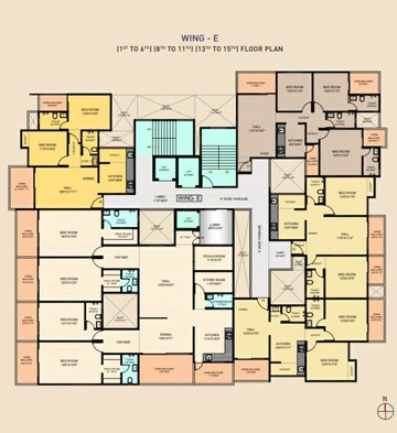 Floor Plan in 2 BHK Apartment at Akshar Altorios, Hadapsar – for Sale