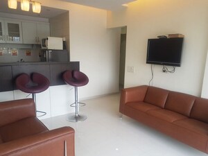 Living Room in 1 BHK Apartment at Khar West – for Rent