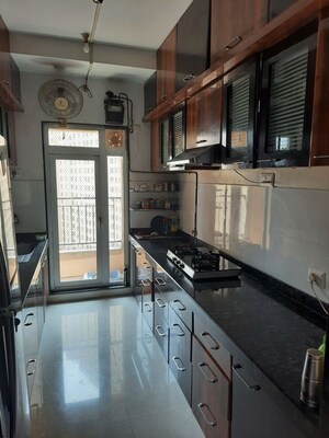 Kitchen in 3 BHK Apartment at Sheth Vasant Lawns, Laxmi Nagar – for Rent