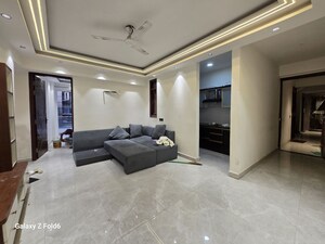 Living Room in 3 BHK Builder Floor at Palm Residency Chhatarpur, Chattarpur – for Rent