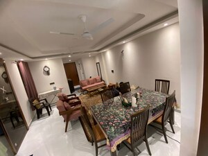 Dining area in 3 BHK Builder Floor at Risland Sky Mansion, Chattarpur – for Rent