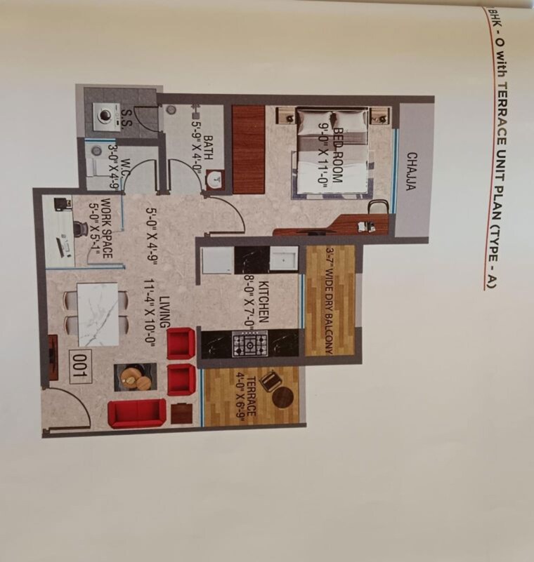 Floor Plan, arihant-aspire 2 Bedroom 650 Sq.Ft. Apartment In Palaspe Phata Navi Mumbai 10062026