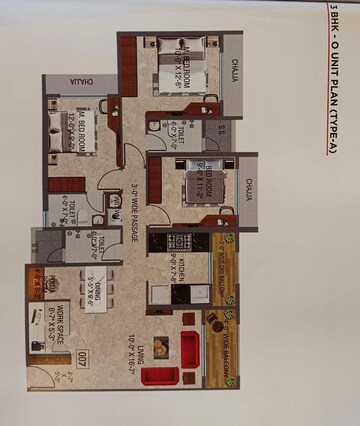 Floor Plan in 2 BHK Apartment at Arihant Aspire, Palaspe Phata – for Sale