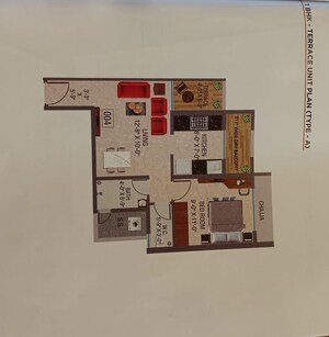 Floor Plan in 2 BHK Apartment at Arihant Aspire, Palaspe Phata – for Sale