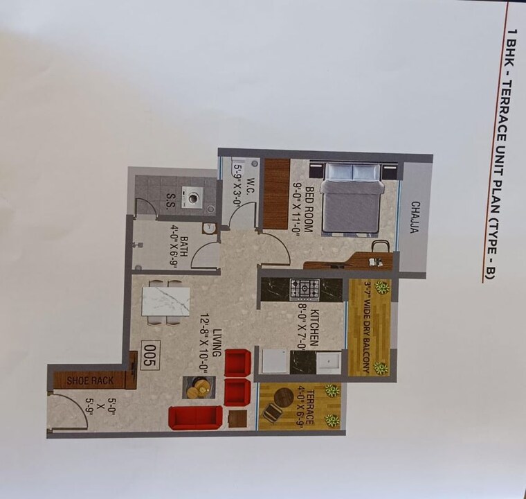 Floor Plan, arihant-aspire 2 Bedroom 650 Sq.Ft. Apartment In Palaspe Phata Navi Mumbai 10062026