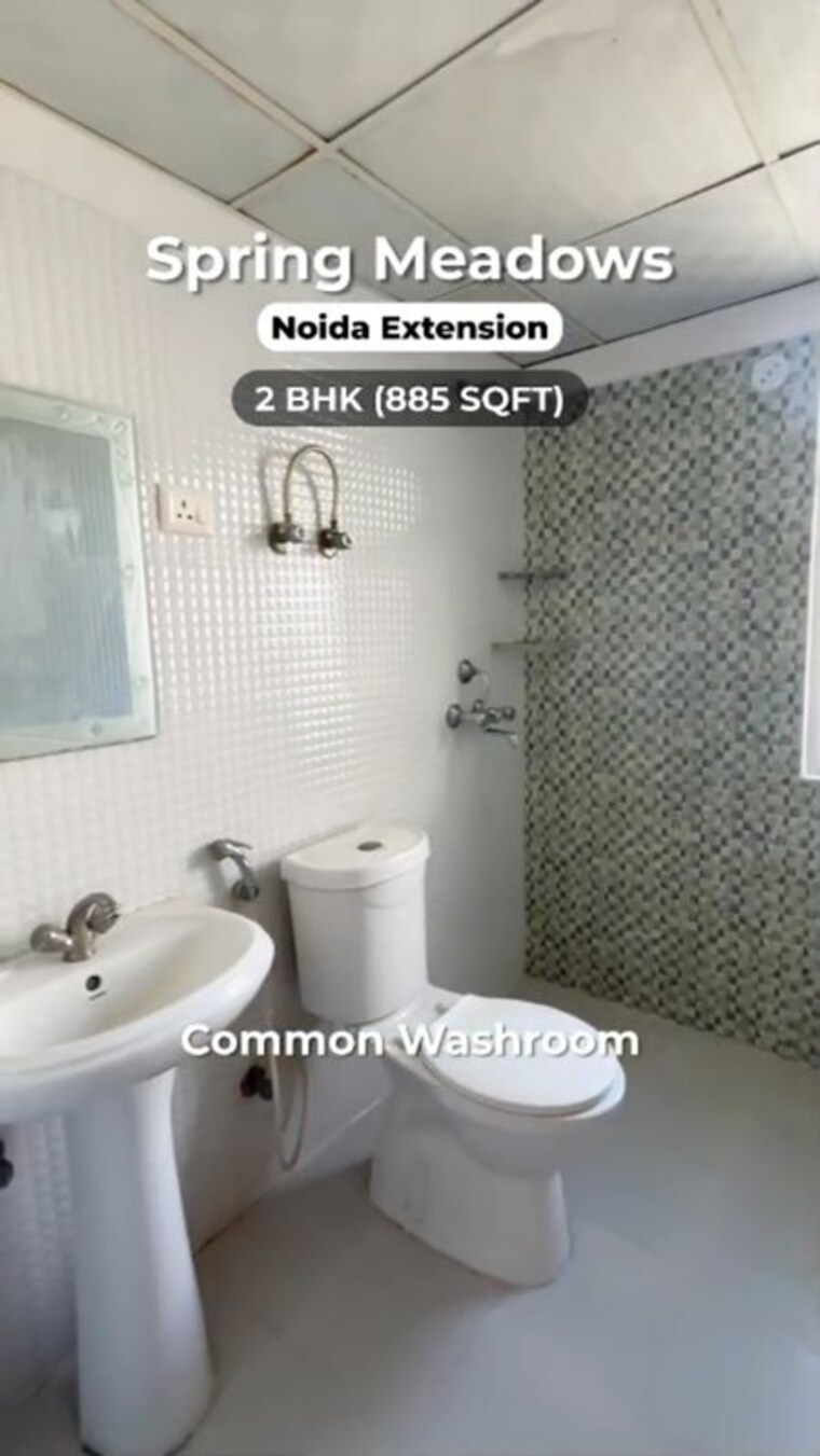 Bathroom, spring-meadows 2 Bedroom 885 Sq.Ft. Apartment In Tech Zone 4 Greater Noida Greater Noida 10062356