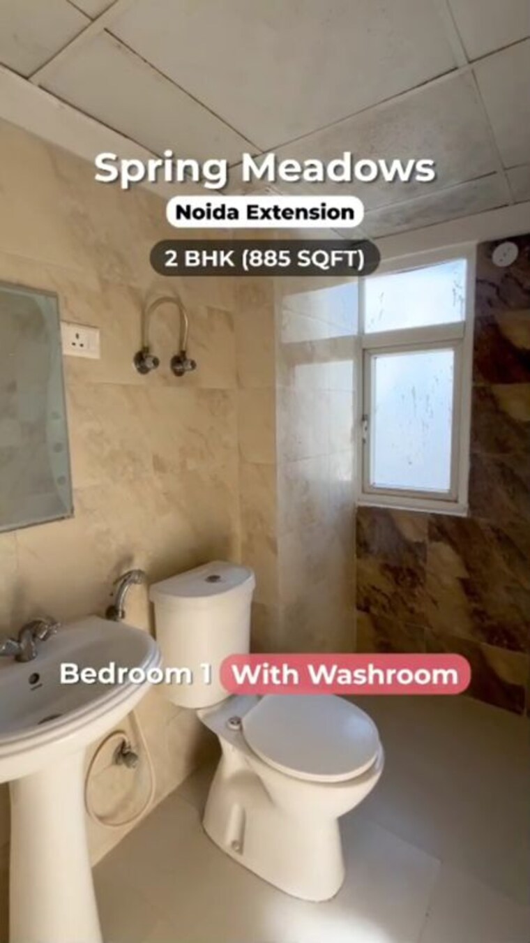 Bathroom, spring-meadows 2 Bedroom 885 Sq.Ft. Apartment In Tech Zone 4 Greater Noida Greater Noida 10062356