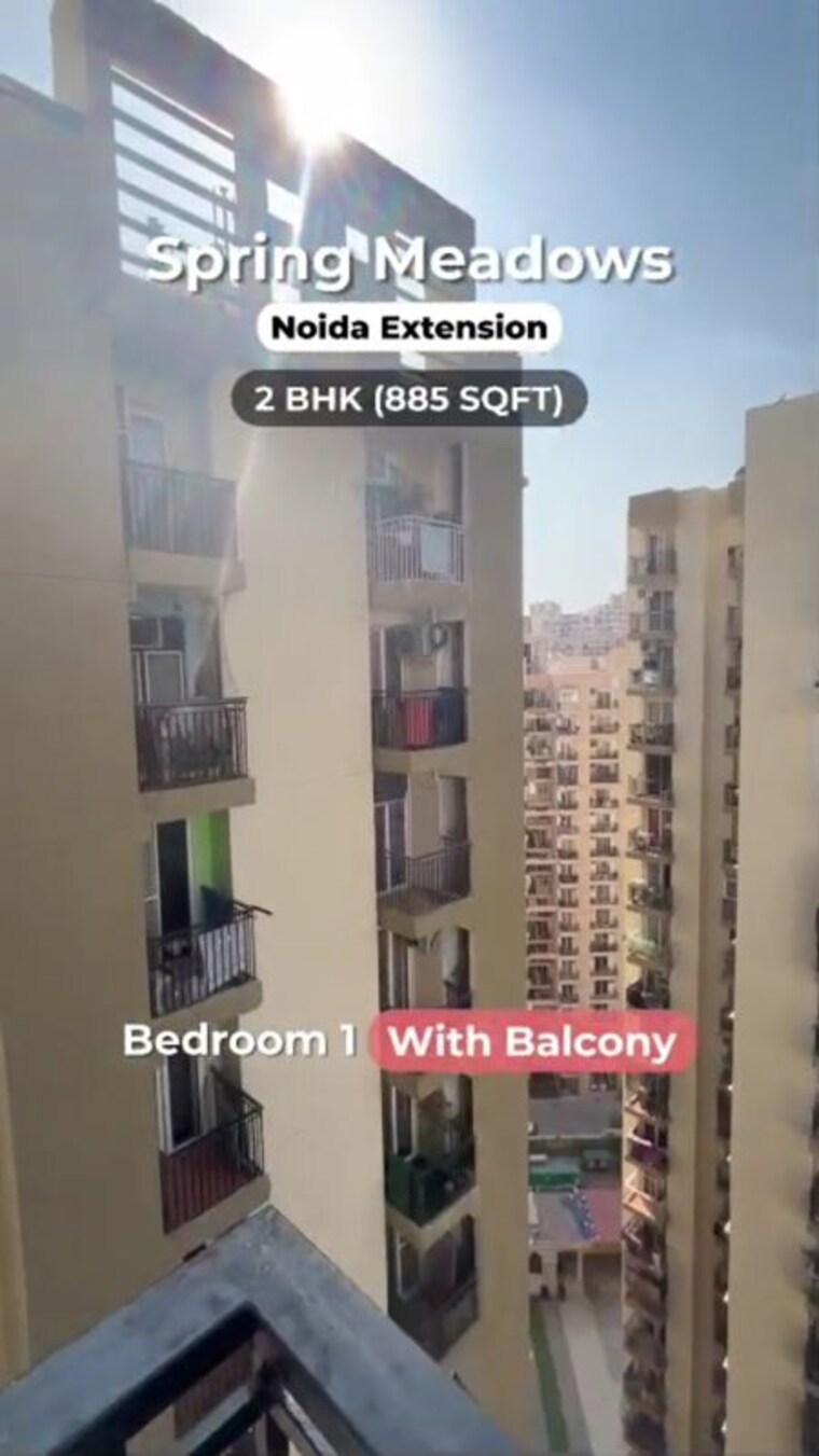 Floor Plan, spring-meadows 2 Bedroom 885 Sq.Ft. Apartment In Tech Zone 4 Greater Noida Greater Noida 10062356