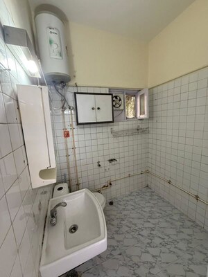 Bathroom in 3 BHK Builder Floor at Nehru Enclave – for Rent