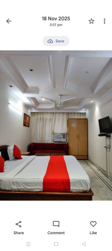 Bedroom in 3 BHK Builder Floor at Chittaranjan Park – for Rent