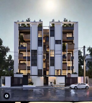 3 BHK Apartment – Exterior View View at Nri Layout - for Sale