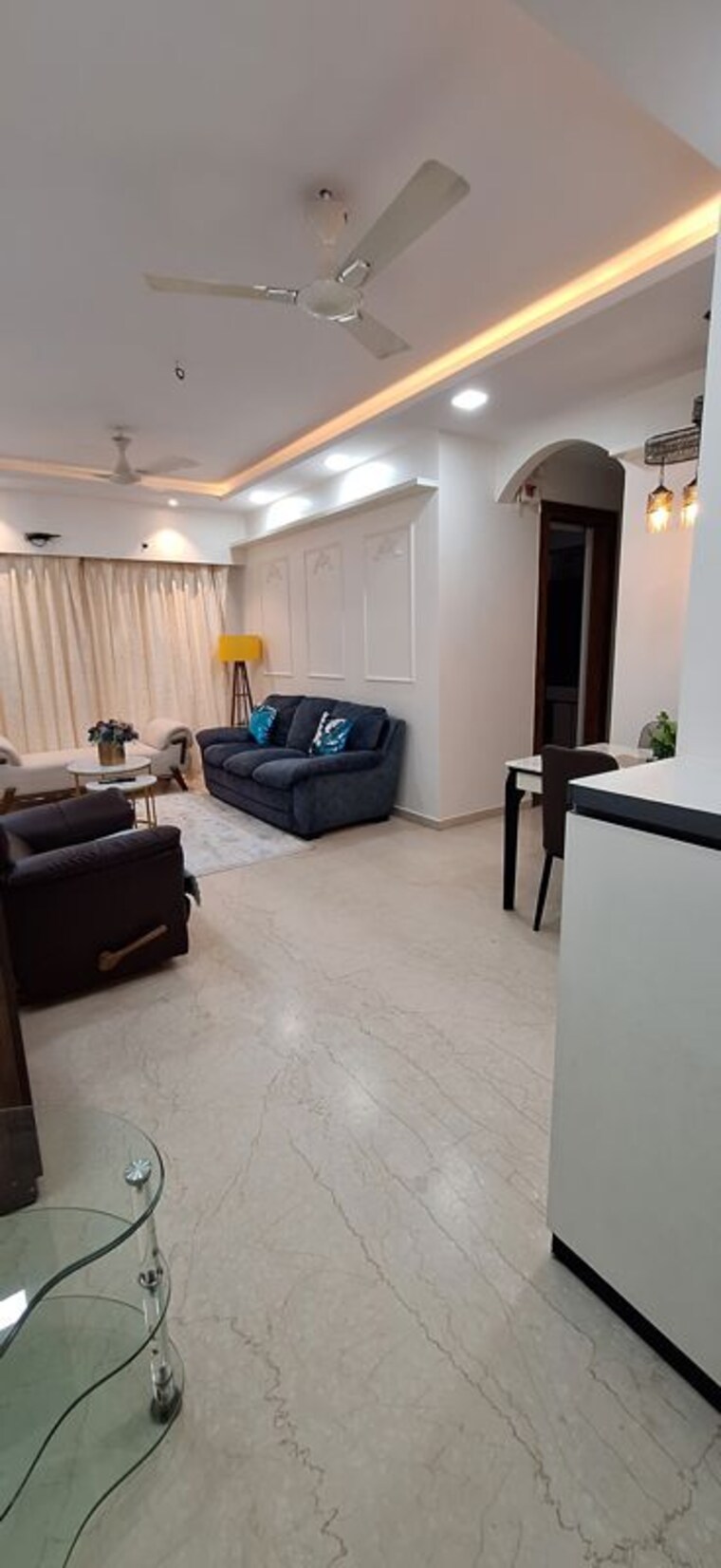 Living Room, courtyard-by-narang-realty-and-the-wadhwa-group 2 Bedroom 840 Sq.Ft. Apartment In Pokhran Road No Two Thane 10064055