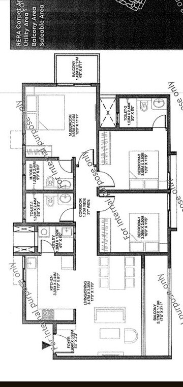 Floor Plan in 4 BHK Apartment at Godrej Park Retreat, Sarjapur Road – for Sale