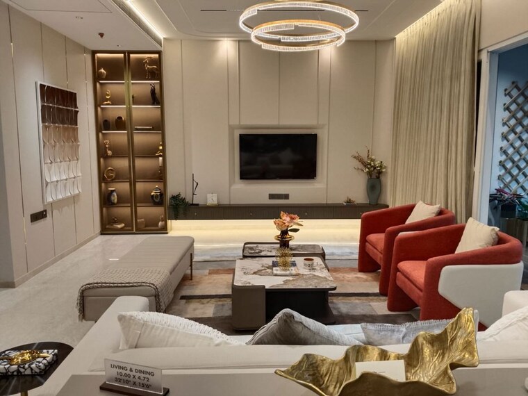 Living Room, godrej-skyline 4 Bedroom 2400 Sq.Ft. Apartment In Koregaon Park Pune 10064981