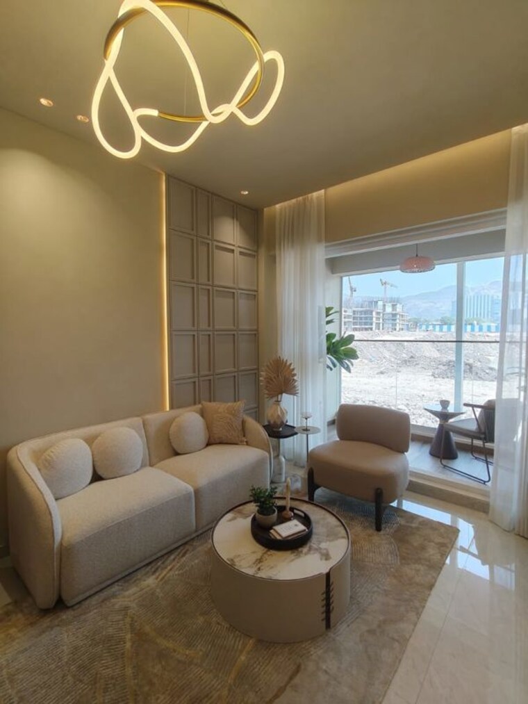 Living Room, delta-aveon-city 2 Bedroom 650 Sq.Ft. Builder Floor In Rabale Navi Mumbai 10065488