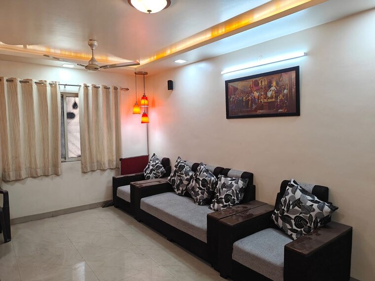 Living Room, goel-ganga-nebula 2 Bedroom 1200 Sq.Ft. Apartment In Viman Nagar Pune 10065497
