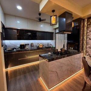 Kitchen in 3 BHK Apartment at N Rose Northern Heights Dahisar, Maratha Colony – for Rent