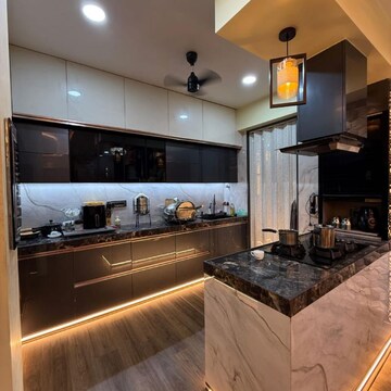 Kitchen in 3 BHK Apartment at N Rose Northern Heights Dahisar, Maratha Colony – for Rent